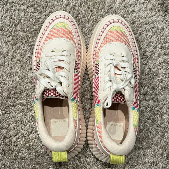 Dolce Vita Denae Stitch Chunky Platform Sneakers Lace Up Tennis Shoes 8 NWOT - Picture 7 of 10